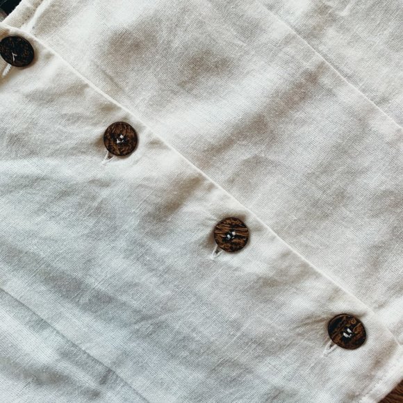 Cropped linen top - Picture 2 of 3